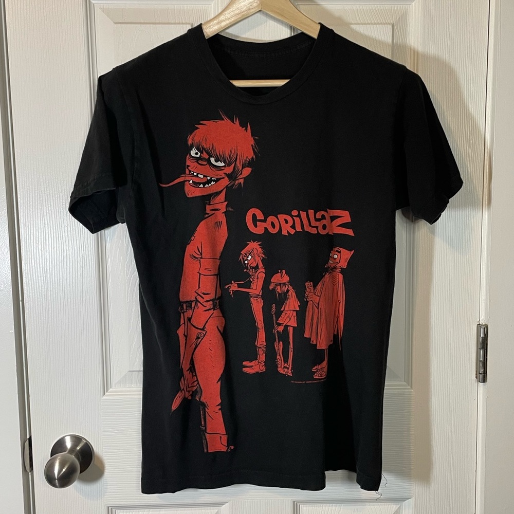 Gorillaz black Murdoc & Friends graphic band tee unisex sz M